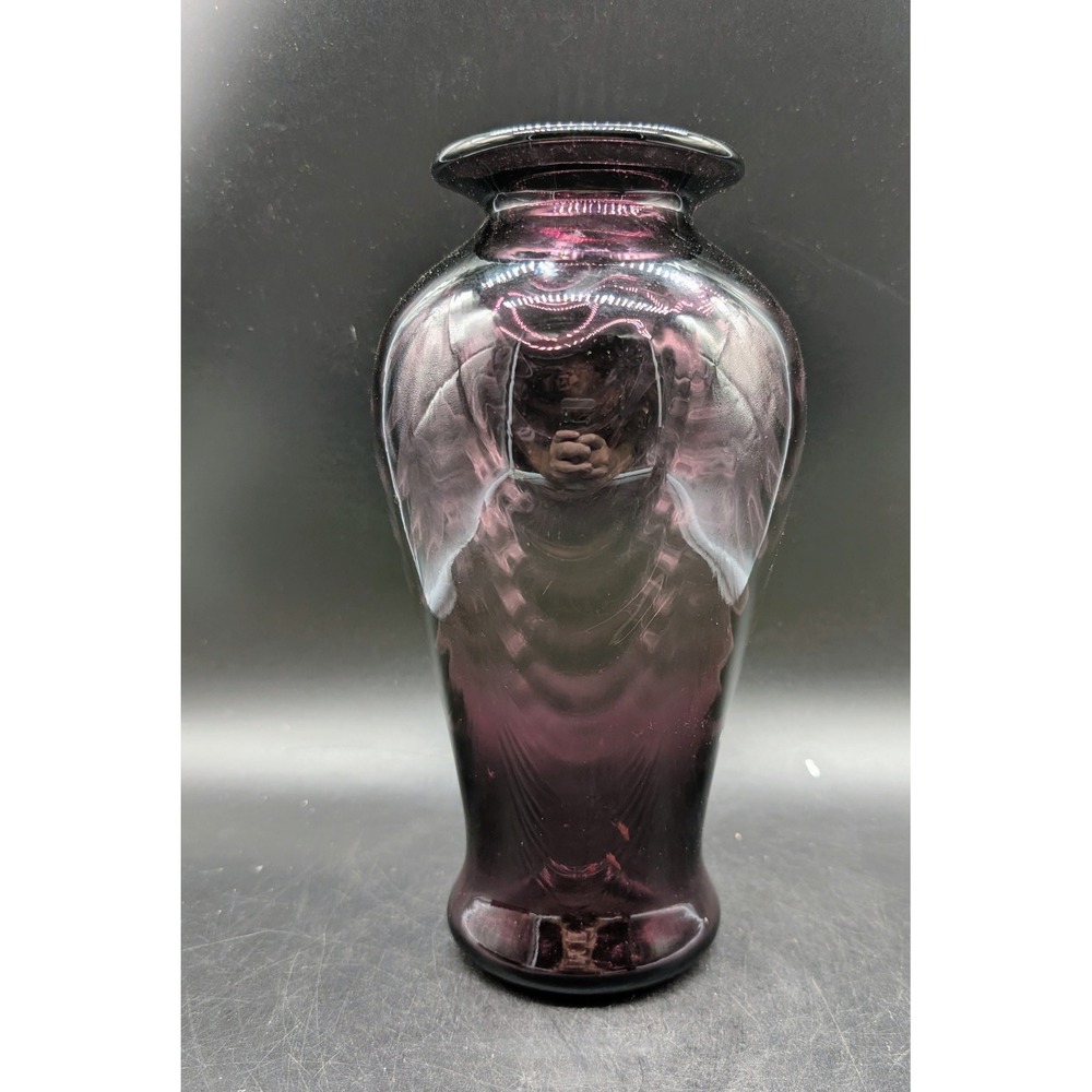 Fenton Purple Draped Pulled Feather Glass Vase MMA Metropolitan Museum Art Vase
